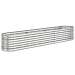 Casa si Gradina - Gradinarit si plante - Plante si ghivece - Ghivece si suporturi - Jardiniera gradina, otel vopsit electrostatic, 224 x 40 x 36 cm, argintiu - Infinity.ro