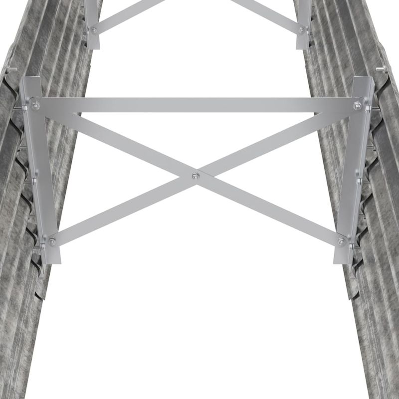 Casa si Gradina - Gradinarit si plante - Plante si ghivece - Ghivece si suporturi - Jardiniera gradina, otel vopsit electrostatic, 224 x 40 x 36 cm, argintiu - Infinity.ro