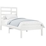 Casa si Gradina - Mobilier - Paturi si accesorii - Paturi - Cadru de pat mic single, alb, 90x200 cm, lemn masiv - Infinity.ro