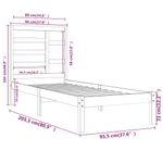 Casa si Gradina - Mobilier - Paturi si accesorii - Paturi - Cadru de pat mic single, alb, 90x200 cm, lemn masiv - Infinity.ro