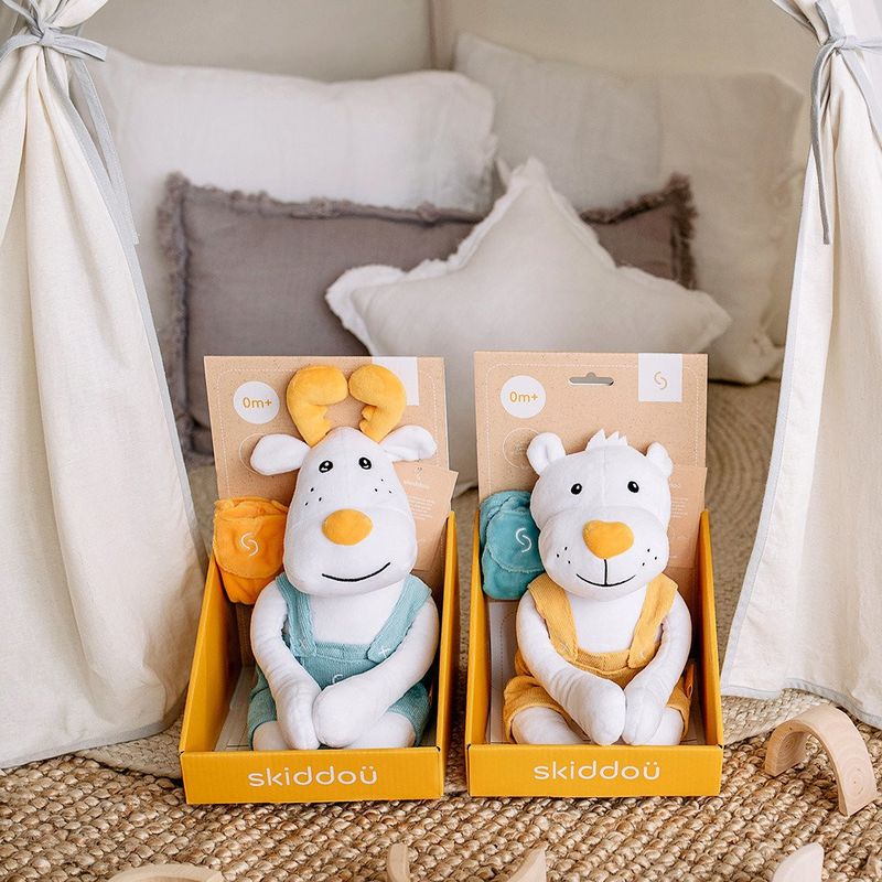 Jucarii, Copii si Bebe - Jucarii si jocuri - Jucarii de plus - Jucarie copii Bernt, Skiddou, ursulet de plus, 30 cm - Infinity.ro