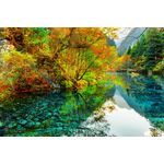 Casa si Gradina - Decoratiuni - Tapet - Fototapet de perete, autoadeziv si lavabil, Toamna pe lac, 400 x 250 cm - Infinity.ro