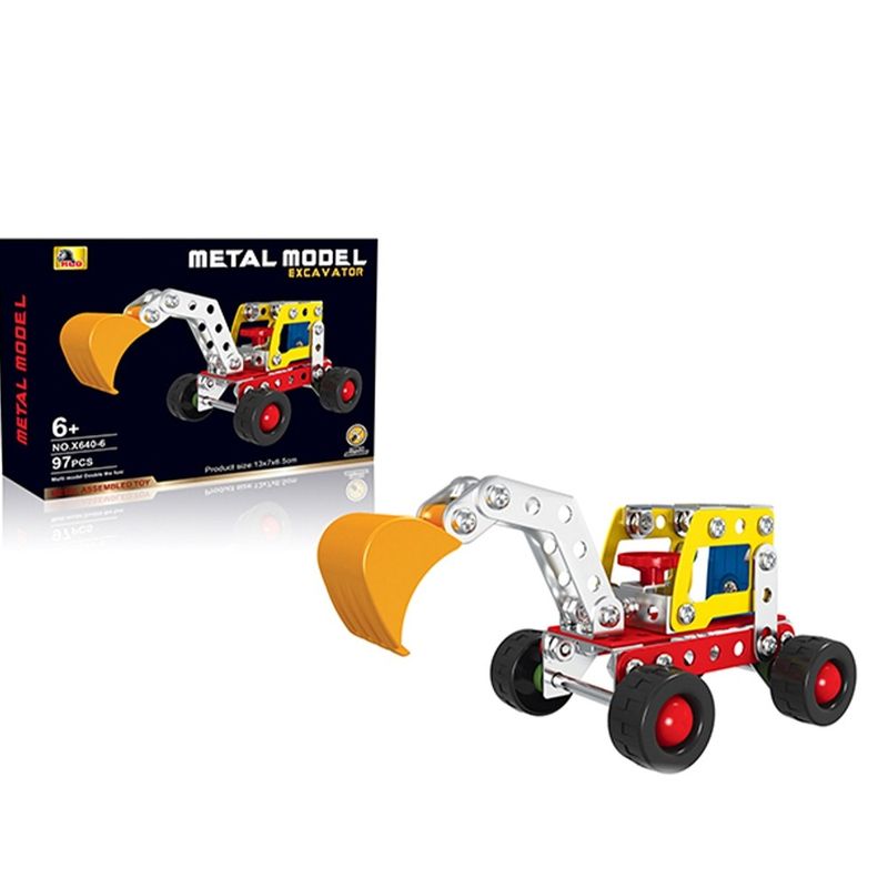 Jucarii, Copii si Bebe - Jucarii si jocuri - Seturi de constructie si cuburi - Cuburi si caramizi - Joc constructii excavator - Infinity.ro