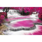 Casa si Gradina - Decoratiuni - Tapet - Fototapet de perete, autoadeziv si lavabil, Cascada roz, 400 x 250 cm - Infinity.ro