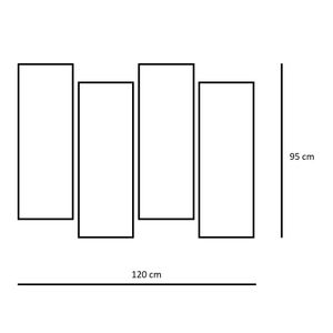 Tablou multicanvas 4 piese Elefanti 1, 120 x 95 cm