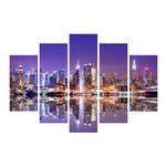 Casa si Gradina - Decoratiuni - Tablouri - Tablou multicanvas 5 piese City 1, 150 x 105 cm - Infinity.ro