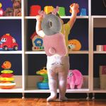 Jucarii, Copii si Bebe - Maternitate - Accesorii alaptare - Pernuta protectie spate si cap angel Wings Protect Deer BabyJem, roz - Infinity.ro