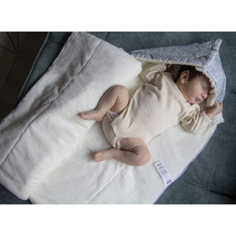 Casa si Gradina - Textile si covoare - Pături și cuverturi - Paturici copii - Paturica multifunctionala din bumbac BabyJem, gri - Infinity.ro