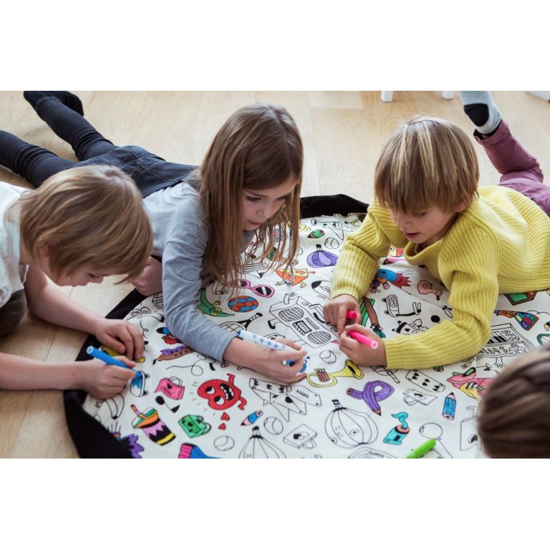 Casa si Gradina - Textile si covoare - Covoare - Covoare copii - Covoras de joaca si saculet de jucarii 2 in 1 - Toys - Coloreaza-ma - Infinity.ro