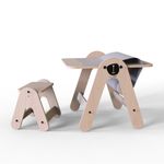 Casa si Gradina - Mobilier - Mobilier copii - Mobilier camera copiilor - Masuta si tabla 2 in 1 cu scaunel Massam Ursulet MamaToyz - Infinity.ro