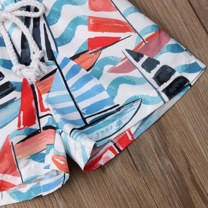 Fashion, accesorii si bijuterii - Copii - Imbracaminte copii - Pantaloni copii - Pantaloni de plaja, model Palmieri, marime 90 - Infinity.ro