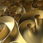 Casa si Gradina - Decoratiuni - Tapet - Fototapet, Abstract 3D gold, 200 x 255 cm - Infinity.ro