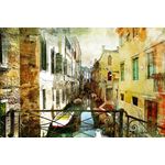 Casa si Gradina - Decoratiuni - Tablouri - Tablou canvas Venetia, Italia, canal, barci, pictura 2, 105 x 70 cm - Infinity.ro