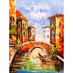 Casa si Gradina - Decoratiuni - Tablouri - Tablou canvas Venetia, podul indragostitilor, pictura, 40 x 60 cm - Infinity.ro