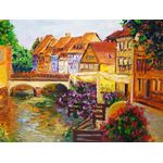 Casa si Gradina - Decoratiuni - Tablouri - Tablou canvas Venetia, flori, pictura, 45 x 30 cm - Infinity.ro