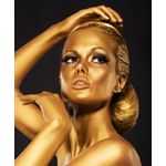 Casa si Gradina - Decoratiuni - Tablouri - Tablou canvas Portret femeie, makeup auriu, creativ, arta 5, 30 x 45 cm - Infinity.ro