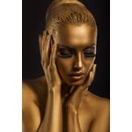 Casa si Gradina - Decoratiuni - Tablouri - Tablou canvas Portret femeie, makeup auriu, creativ, arta 2, 30 x 45 cm - Infinity.ro