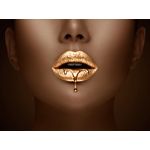 Casa si Gradina - Decoratiuni - Tablouri - Tablou canvas Portrait femeie, make-up gold 3, 45 x 30 cm - Infinity.ro