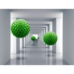Casa si Gradina - Decoratiuni - Tapet - Fototapet de perete, autoadeziv si lavabil, Tunel cu bile verzi, 350 x 250 cm - Infinity.ro