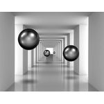 Casa si Gradina - Decoratiuni - Tapet - Fototapet de perete, autoadeziv si lavabil, Tunel cu bile negre 3, 350 x 250 cm - Infinity.ro
