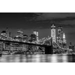 Casa si Gradina - Decoratiuni - Tapet - Fototapet, autocolant, Noaptea pe pod Brooklin, 400 x 250 cm - Infinity.ro