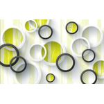 Casa si Gradina - Decoratiuni - Tapet - Fototapet, autocolant, Cercuri albe si negre, 350 x 250 cm - Infinity.ro