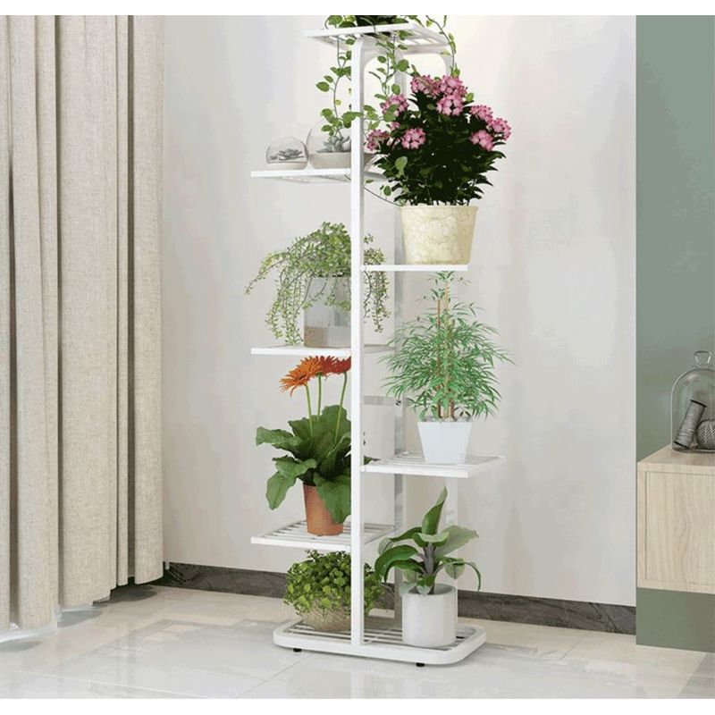 Casa si Gradina - Exterior - Plante si Ghivece - Suport pentru flori din metal, alb, BAMIR TIP 2 - Infinity.ro