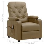 Ingrijire personala si Cosmetice - Sanatate si wellness - Articole wellness - Fotolii de masaj - Fotoliu de masaj rabatabil, cappuccino, piele ecologica - Infinity.ro