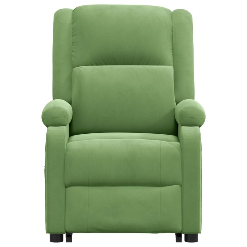 Ingrijire personala si Cosmetice - Sanatate si wellness - Articole wellness - Fotolii de masaj - Fotoliu de masaj cu ridicare, verde deschis, catifea - Infinity.ro
