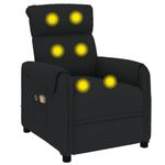Ingrijire personala si Cosmetice - Sanatate si wellness - Articole wellness - Fotolii de masaj - Fotoliu de masaj electric rabatabil, negru, textil - Infinity.ro