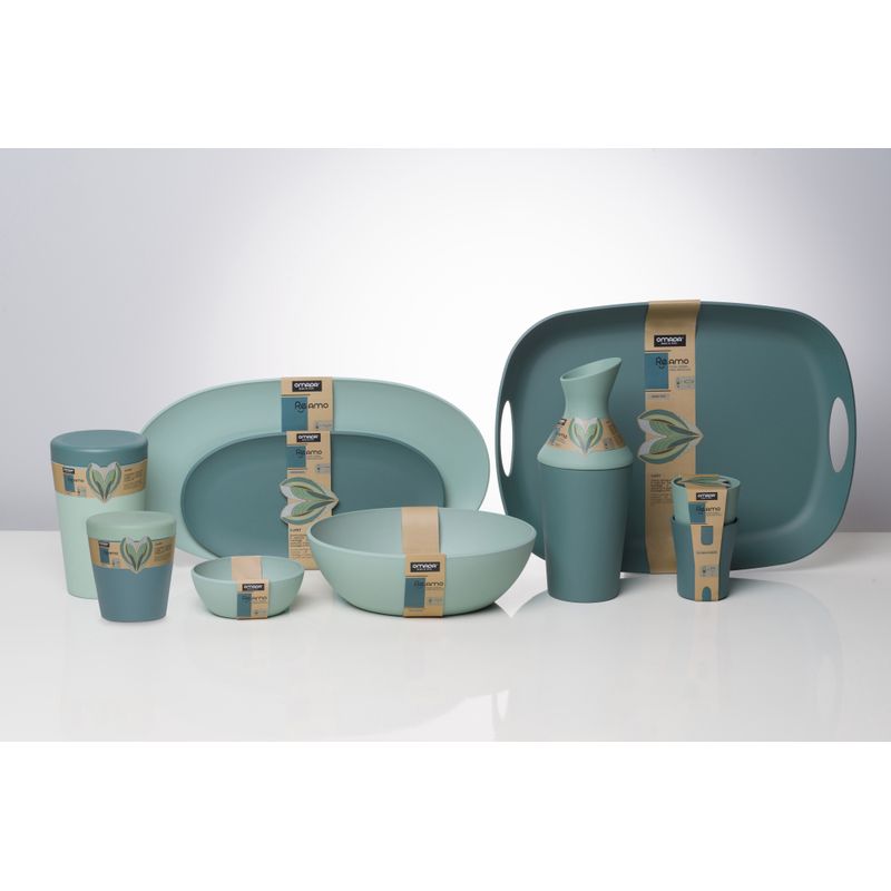 Casa si Gradina - Bucatarie si vesela - Ustensile bucatarie - Tavi servire - Tava Platou ReAMO 35,5x47,8x5,7 cm, teal - Infinity.ro