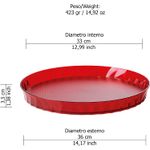 Casa si Gradina - Bucatarie si vesela - Ustensile bucatarie - Tavi servire - Tava Platou, DIAMOND, ø 36, h 3,5 cm, rosu - Infinity.ro