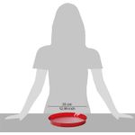 Casa si Gradina - Bucatarie si vesela - Ustensile bucatarie - Tavi servire - Tava Platou, DIAMOND, ø 36, h 3,5 cm, rosu - Infinity.ro