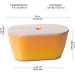 Casa si Gradina - Bucatarie si vesela - Organizare si depozitare bucatarie - Cutii alimentare - Cutie de paine Woody 34x19x17 cm, galben - Infinity.ro