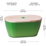 Casa si Gradina - Bucatarie si vesela - Organizare si depozitare bucatarie - Cutii alimentare - Cutie de paine Woody 34x19x17 cm, verde - Infinity.ro