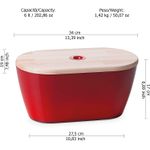 Casa si Gradina - Bucatarie si vesela - Organizare si depozitare bucatarie - Cutii alimentare - Cutie de paine Woody 34x19x17 cm, rosu - Infinity.ro