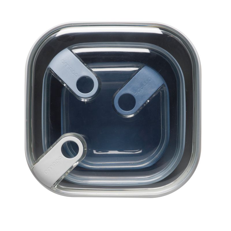 Casa si Gradina - Bucatarie si vesela - Organizare si depozitare bucatarie - Cutii alimentare - Set 3 cutii alimentare, Pull Box, 12x12x7,2 cm, 16x16x8,7 cm, 19,5x19,5x10,5 cm, albastru - Infinity.ro