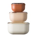 Casa si Gradina - Bucatarie si vesela - Organizare si depozitare bucatarie - Cutii alimentare - Set 3 cutii alimentare, Pull Box, 12x12x7,2 cm, 16x16x8,7 cm, 19,5x19,5x10,5 cm - Infinity.ro