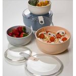 Casa si Gradina - Bucatarie si vesela - Organizare si depozitare bucatarie - Cutii alimentare - Set de 2 cutii alimentare, Pull Box, 15,7x15,7x8,2 cm si 20,5x20,5x10 cm, maro - Infinity.ro