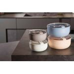 Casa si Gradina - Bucatarie si vesela - Organizare si depozitare bucatarie - Cutii alimentare - Set de 2 cutii alimentare, Pull Box, 15,7x15,7x8,2 cm si 20,5x20,5x10 cm, maro - Infinity.ro