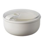Casa si Gradina - Bucatarie si vesela - Organizare si depozitare bucatarie - Cutii alimentare - Cutie alimentara rotunda mediu Pull Box 15,7x15,7x8,2 cm. 0,75 lt alb fildes - Infinity.ro