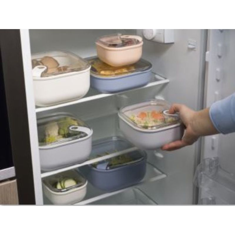 Casa si Gradina - Bucatarie si vesela - Organizare si depozitare bucatarie - Cutii alimentare - Cutie alimentara patrata, Pull Box, 19,5x19,5x10,5 cm.1 lt gri - Infinity.ro