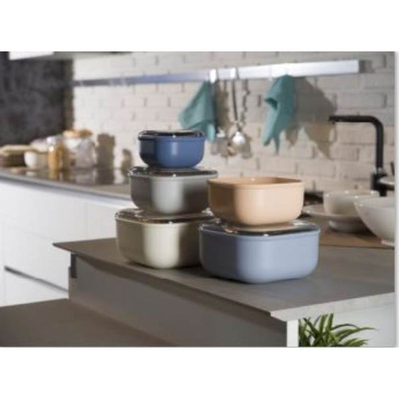 Casa si Gradina - Bucatarie si vesela - Organizare si depozitare bucatarie - Cutii alimentare - Cutie alimentara patrata, Pull Box, 19,5x19,5x10,5 cm.1 lt gri - Infinity.ro