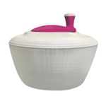 Casa si Gradina - Bucatarie si vesela - Vesela si tacamuri - Farfurii si boluri - Bol Sanaliving, tip centrifuga manuala pentru uscare salata, d24 cm, H20,5 cm, roz - Infinity.ro
