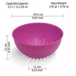 Casa si Gradina - Bucatarie si vesela - Vesela si tacamuri - Farfurii si boluri - Bol pentru salata Sanaliving cu strecuratoare si capac, d26 cm 3,5L, roz - Infinity.ro