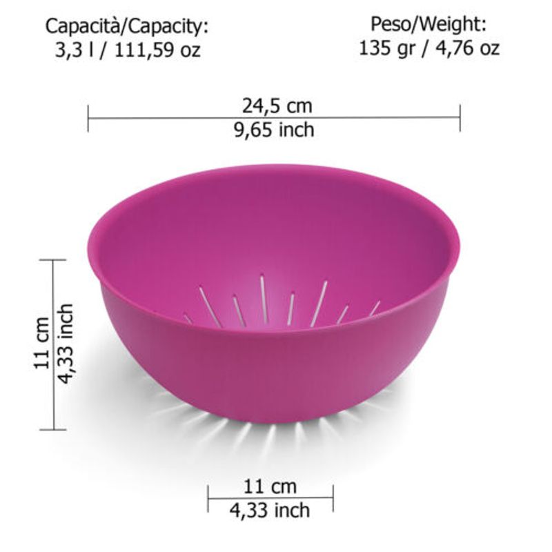 Casa si Gradina - Bucatarie si vesela - Vesela si tacamuri - Farfurii si boluri - Bol pentru salata Sanaliving cu strecuratoare si capac, d26 cm 3,5L, roz - Infinity.ro