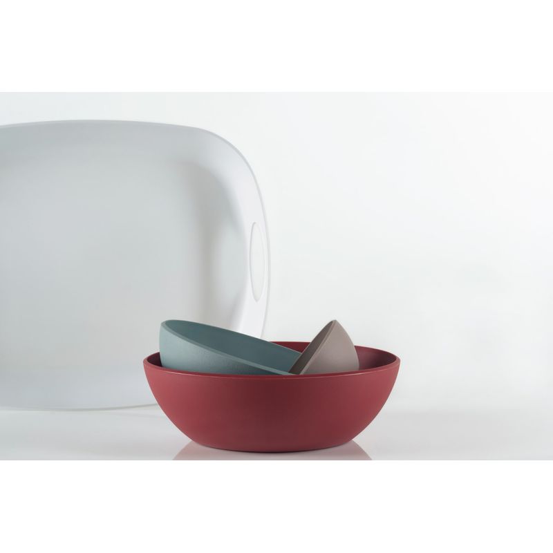 Casa si Gradina - Bucatarie si vesela - Vesela si tacamuri - Farfurii si boluri - Bol pentru salata 20x23x8 cm PANGEA verde salvie - Infinity.ro