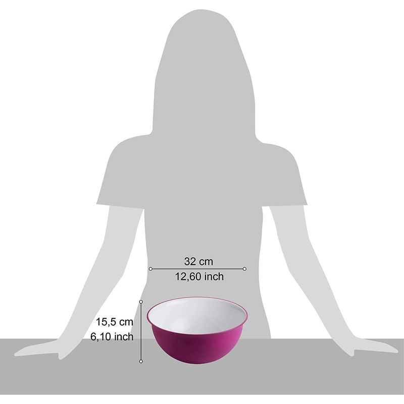 Casa si Gradina - Bucatarie si vesela - Vesela si tacamuri - Farfurii si boluri - Bol pentru salata Sanaliving d32 cm x H15,5 cm 6,5L, roz - Infinity.ro