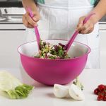 Casa si Gradina - Bucatarie si vesela - Vesela si tacamuri - Farfurii si boluri - Bol pentru salata Sanaliving d32 cm x H15,5 cm 6,5L, roz - Infinity.ro