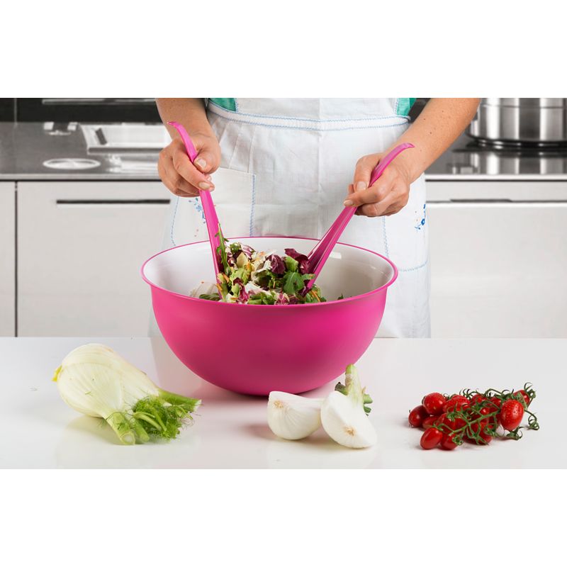 Casa si Gradina - Bucatarie si vesela - Vesela si tacamuri - Farfurii si boluri - Bol pentru salata Sanaliving d32 cm x H15,5 cm 6,5L, roz - Infinity.ro